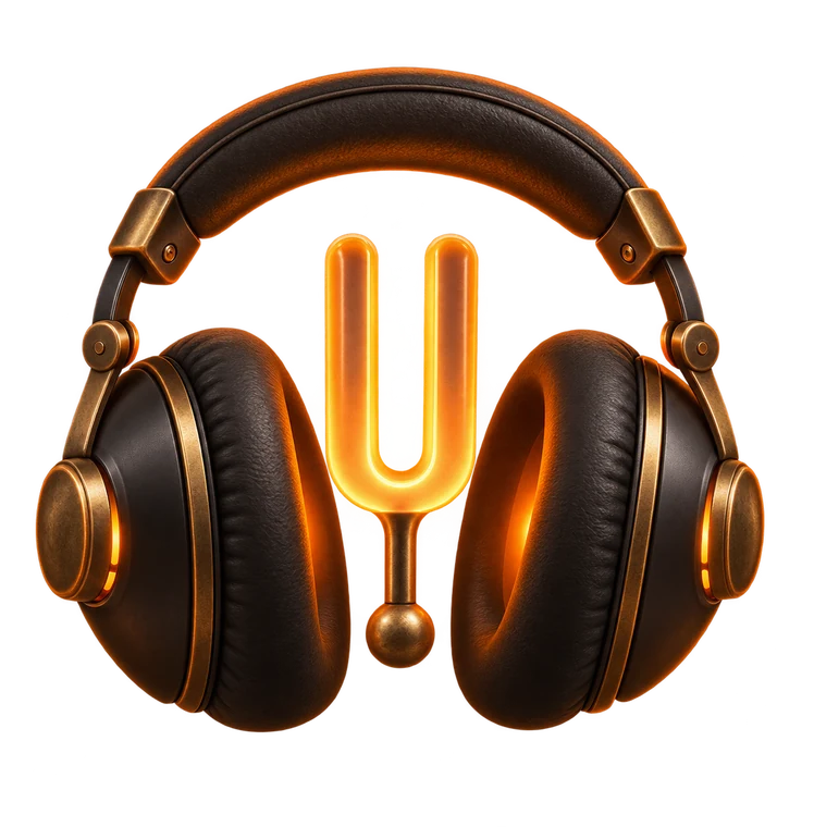Наушники с подсвеченным эквалайзером — иконка тренажёра слуха RiFF.TOOLS